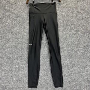 Under Armour Pants Womens XS Black HeatGear Compression Leggings Pocket Athletic